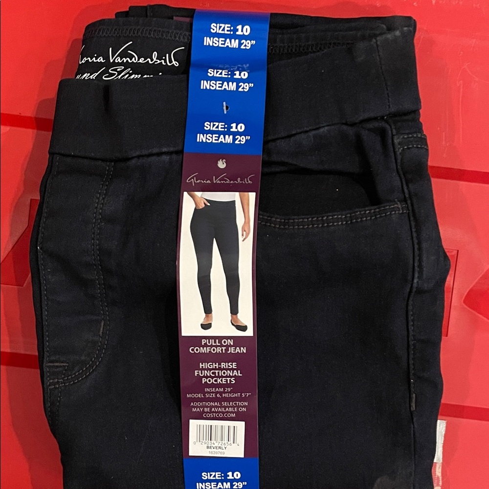 Gloria Vanderbilt Black Pull-On Jeans